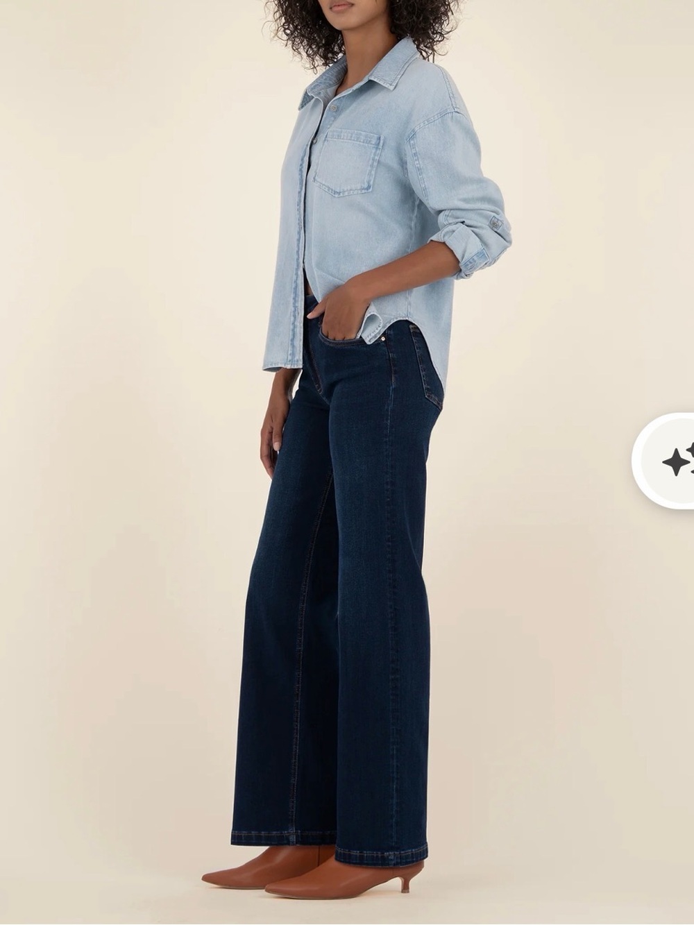 Sienna wide leg high rise jeans